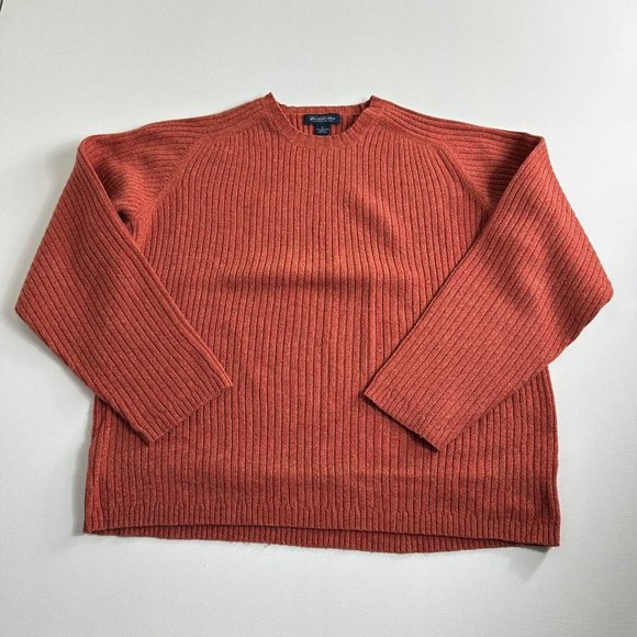 Brooks Brothers Sweater 100% LambsWool Crewneck Pullover Long Sleeve Ribbed Knit - Picture 1 of 8